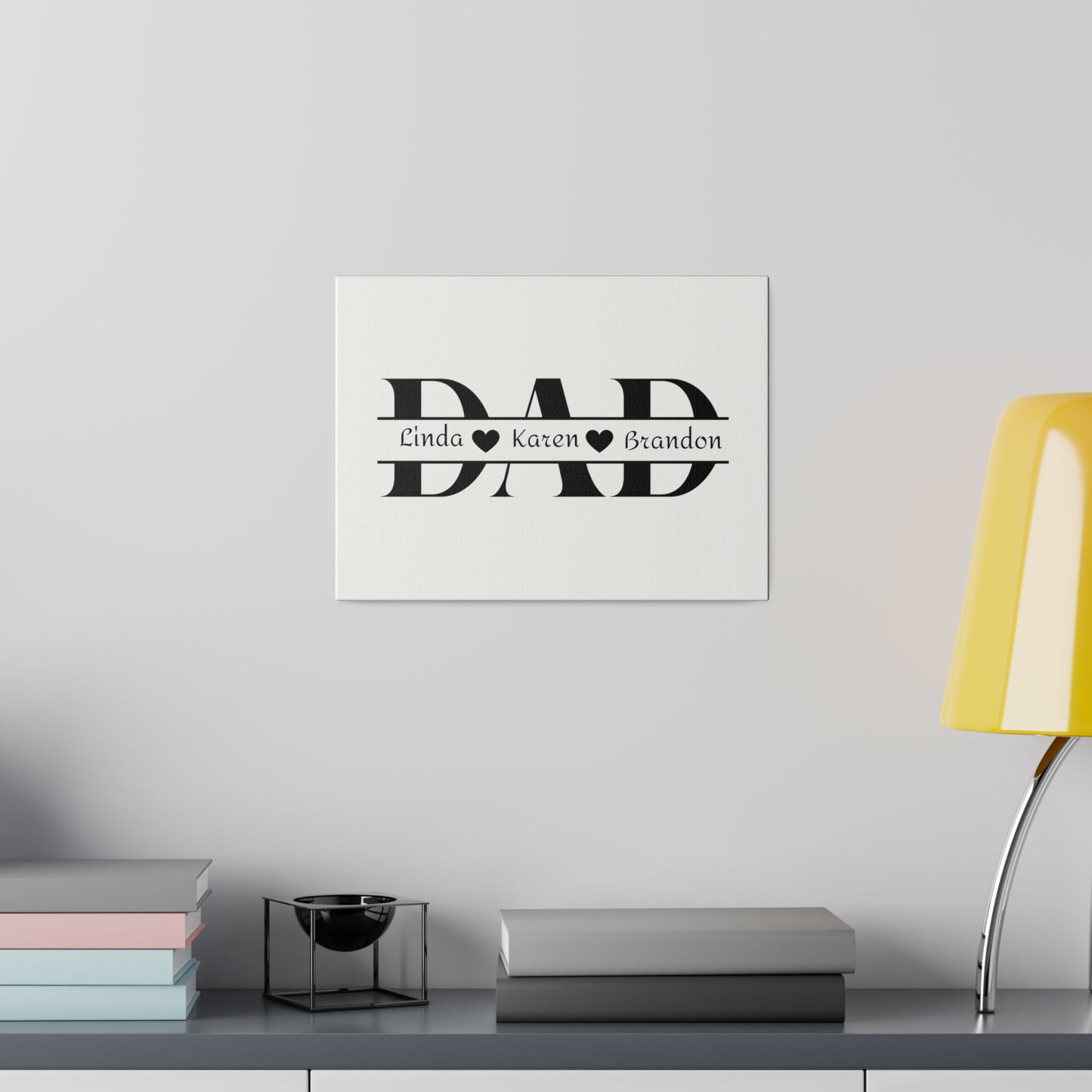 Custom Dad and children names Canva
