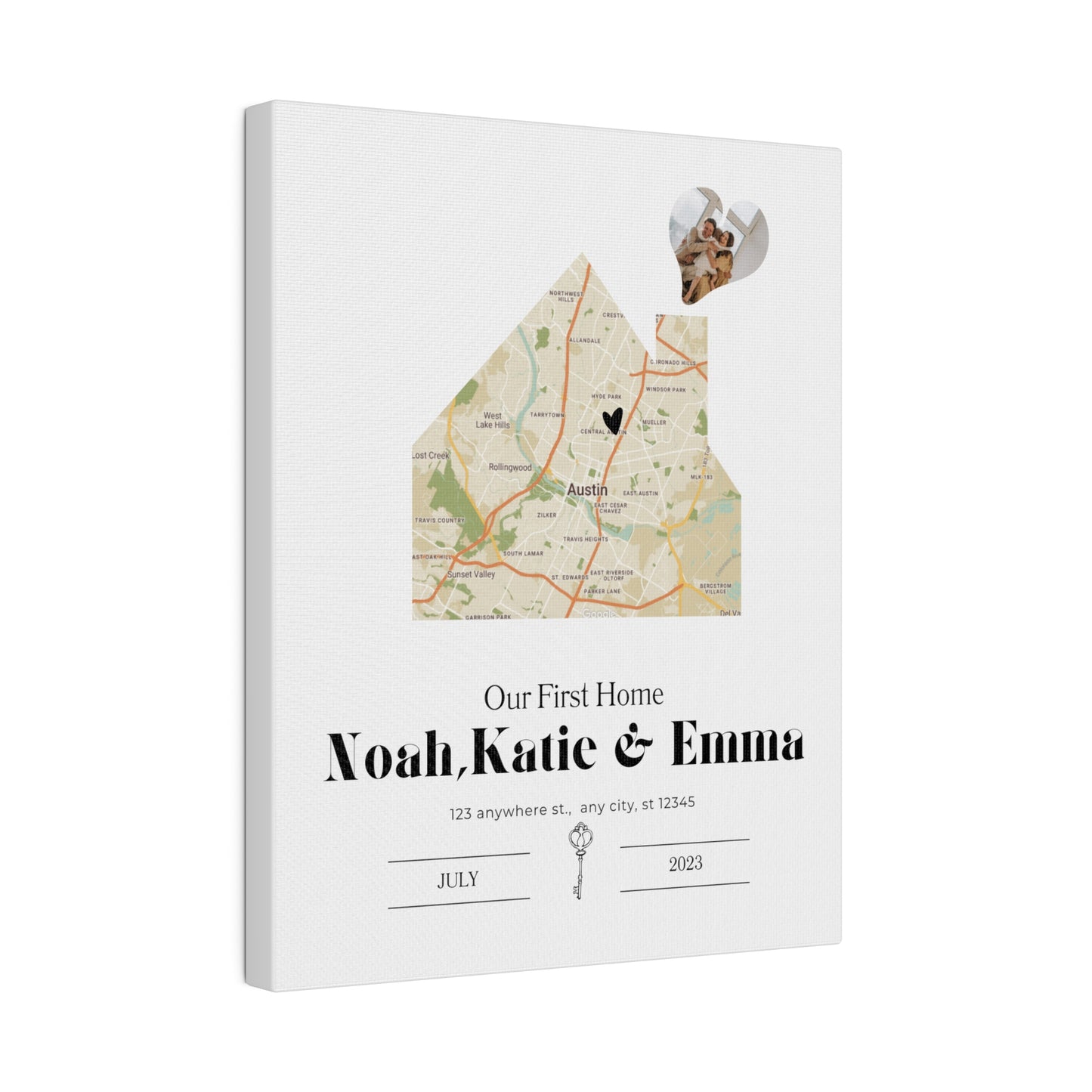 Our First Home Family Canva 8x10โ Vertical